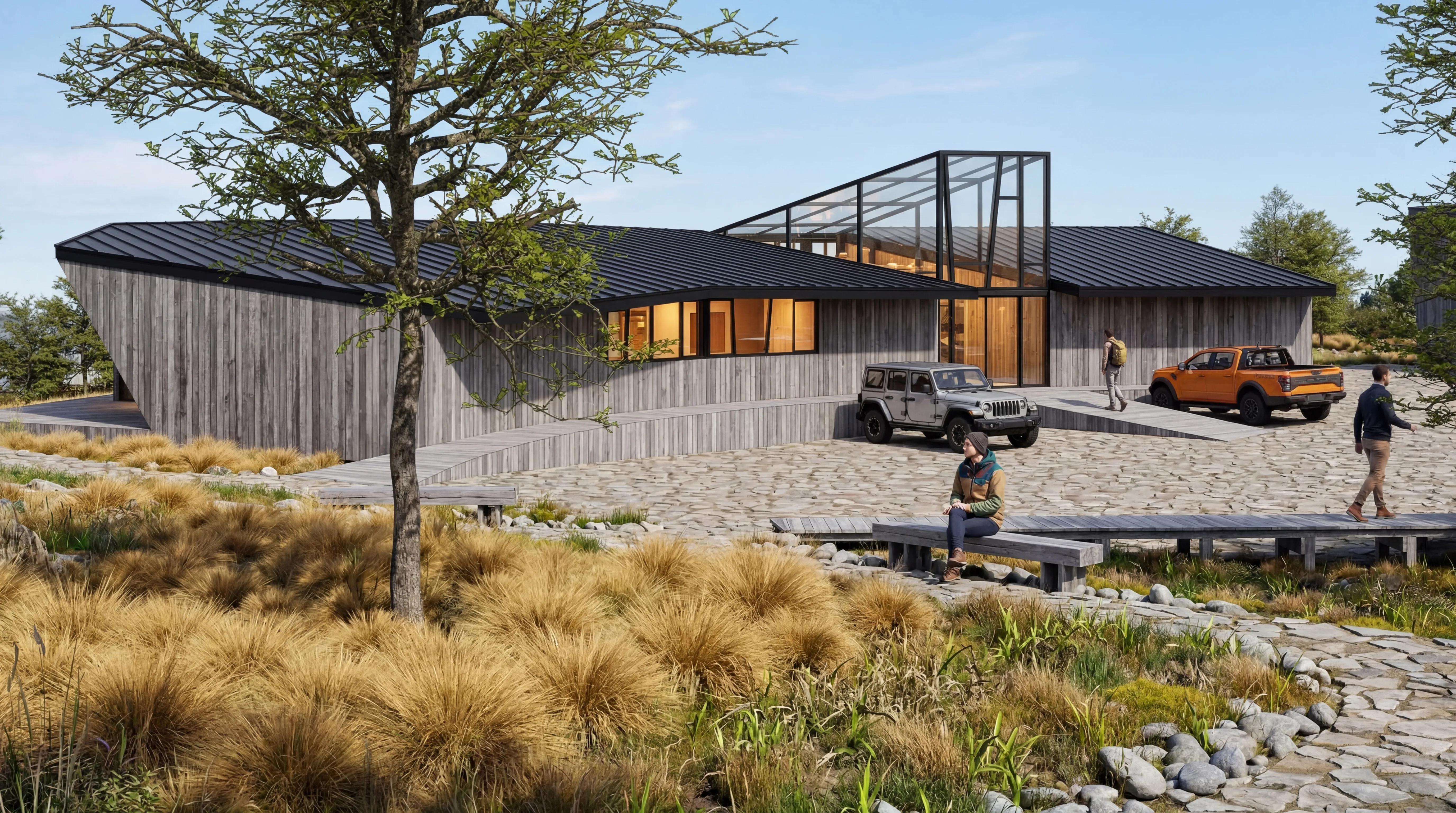 Render Vista de Hotel Montes De La Patagonia — PatagoniaBIM